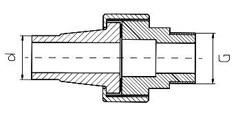 861_Übergangsverschraubung AG_Zeichnung_Clina Standard Fittings